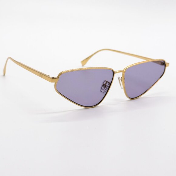 NEW FENDI FE40068U 30S SUNGLASSES WOMEN GOLD VIOLET CAT EYE EYEWEAR FENDI - Picture 9 of 16